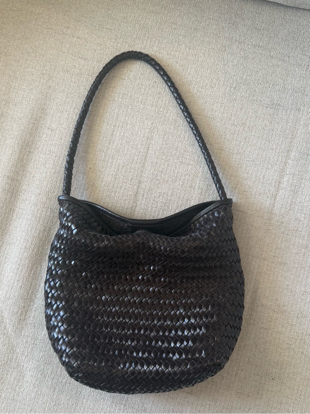 Madewell BrownWoven Leather Shoulder Bag